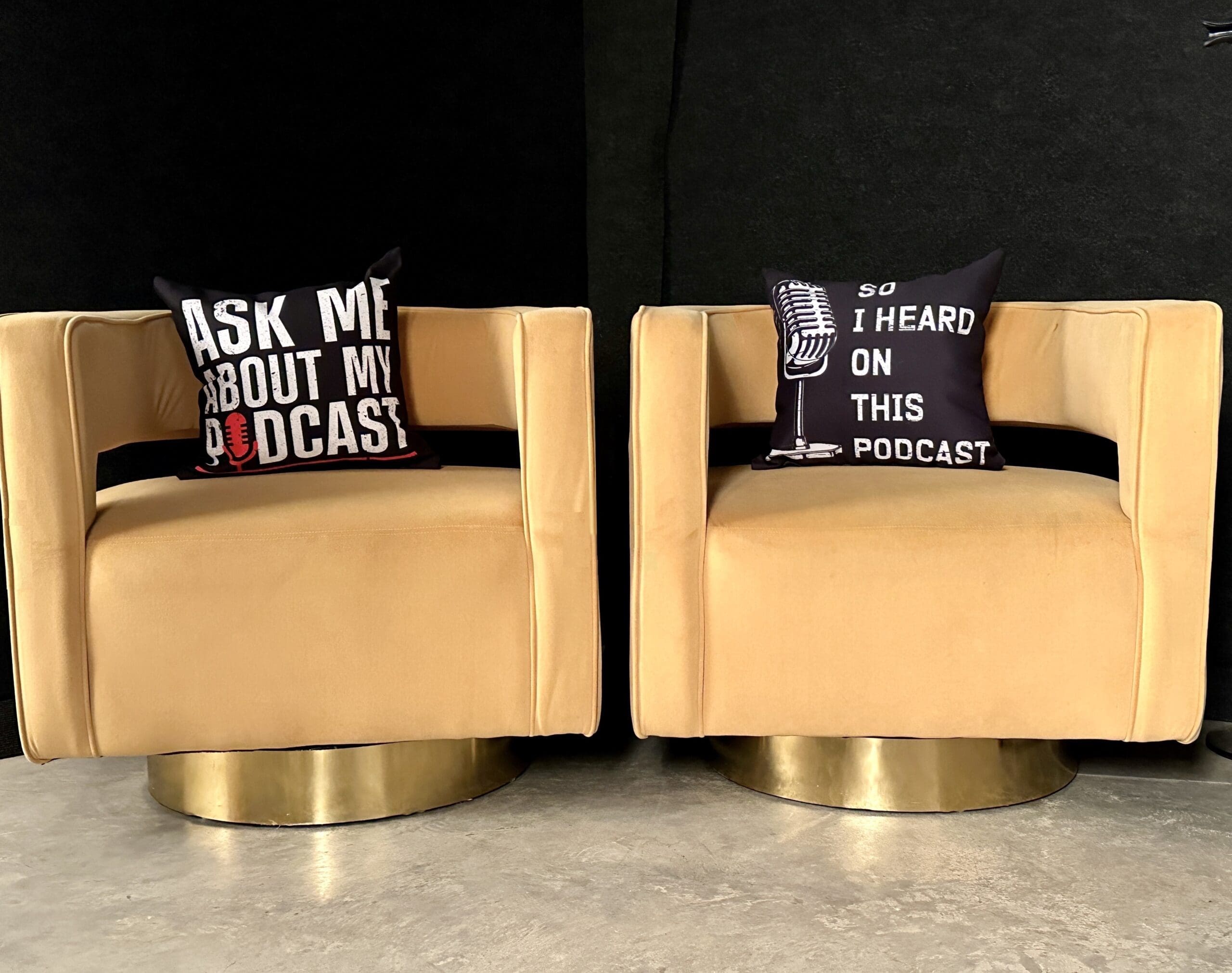 274 Podcast Studio Setup for 2 person interview conversational podcast style